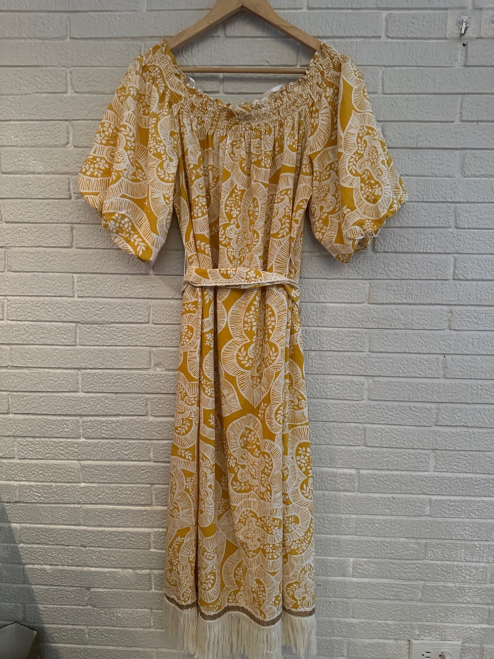 ANTONIO MELANI X THE NAT NOTE RANEY OTS MIDI MARIGOLD SZ 10 - Picture 5 of 9